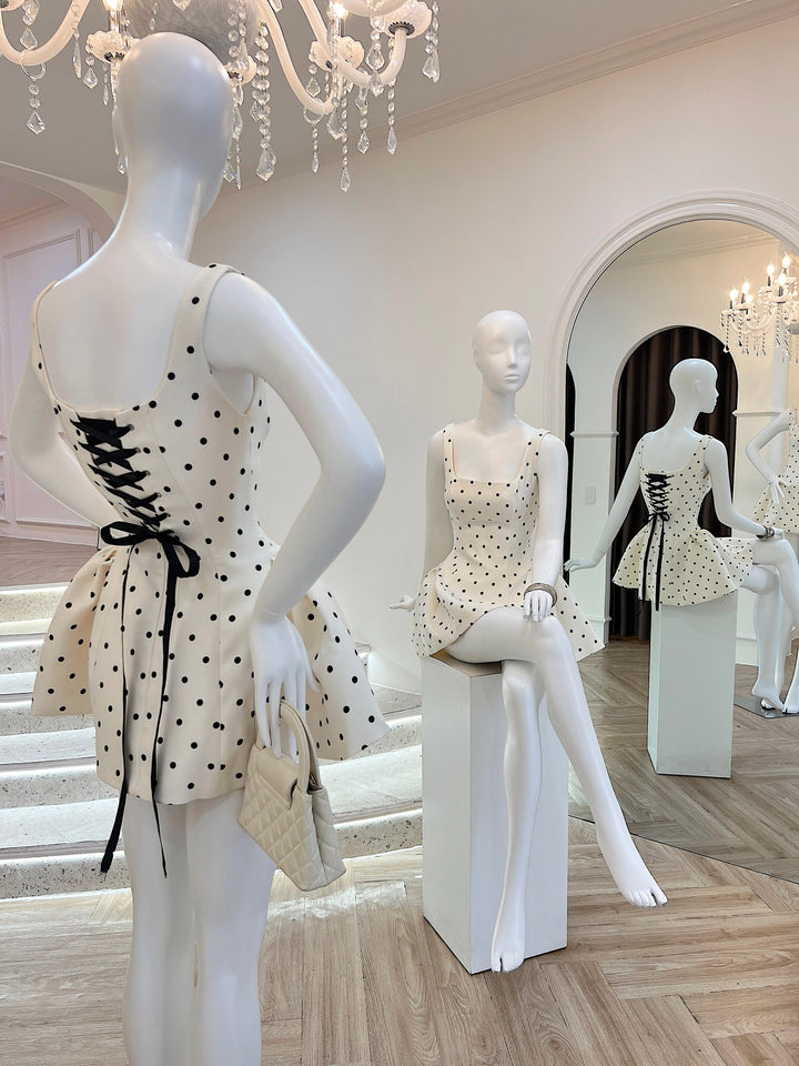 Corinne Polka Dress - Celestia Couture