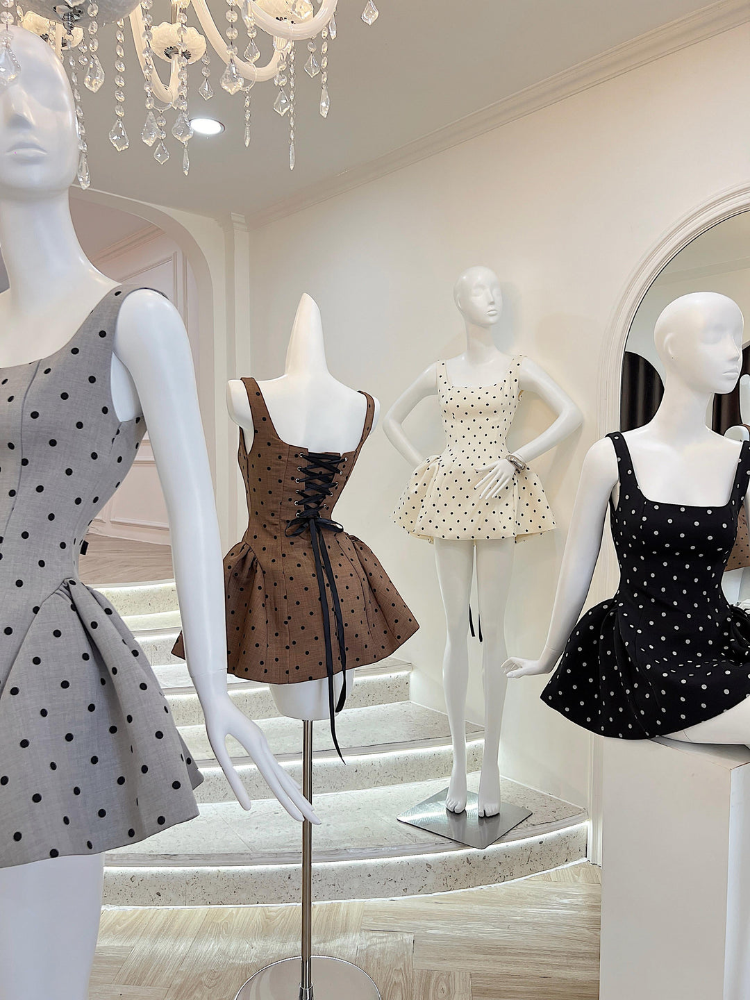 Corinne Polka Dress - Celestia Couture