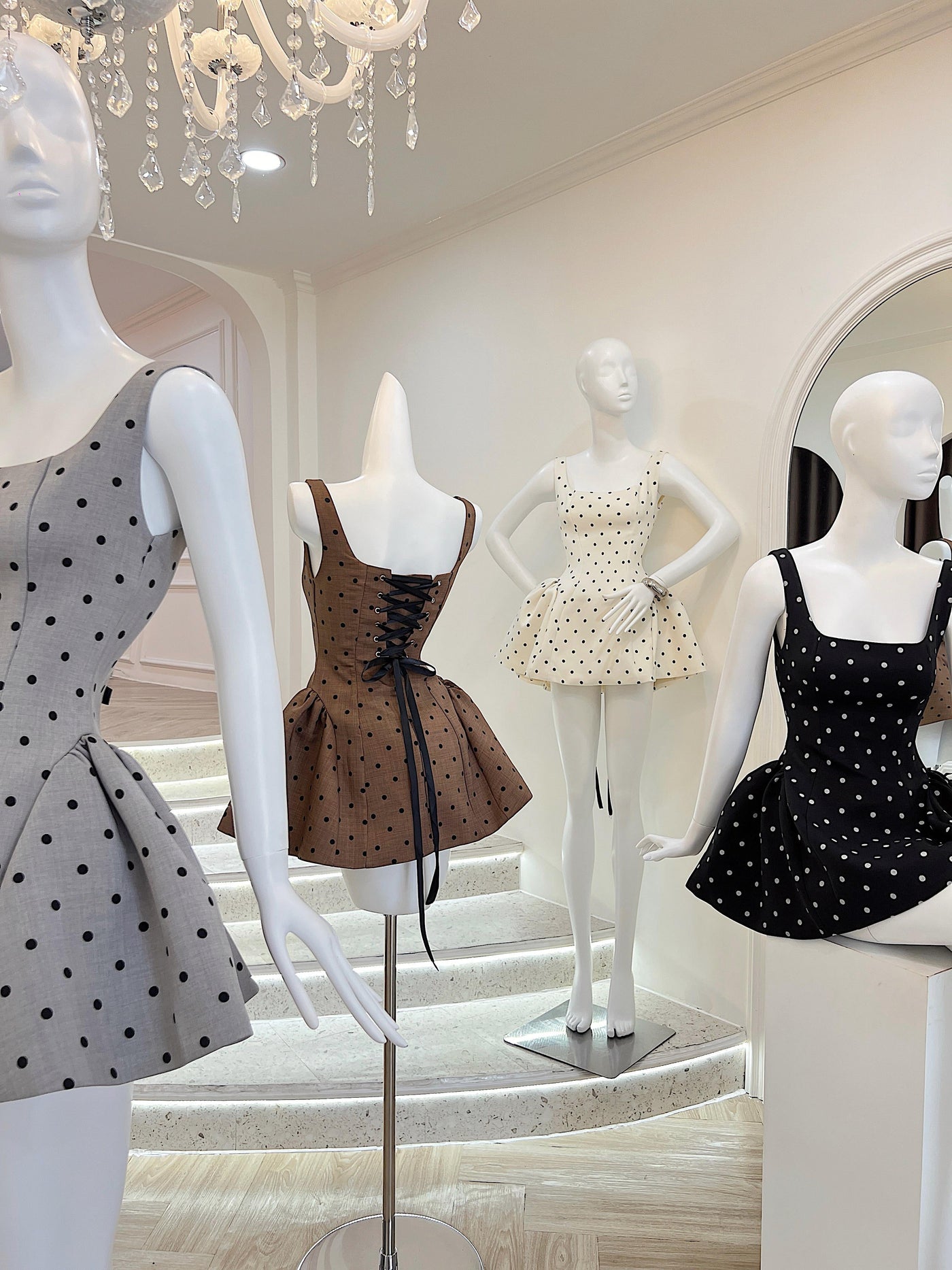Corinne Polka Dress