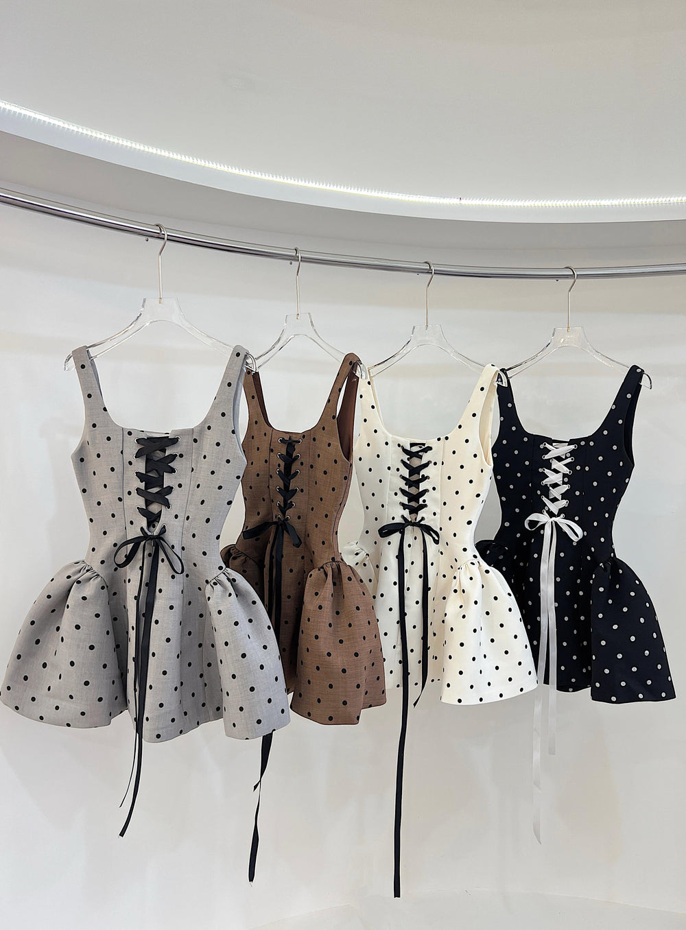 Corinne Polka Dress - Celestia Couture