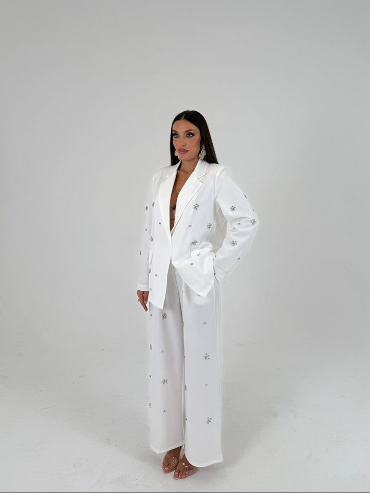 KATIA Tailleur – Blazer and trousers set with stone details