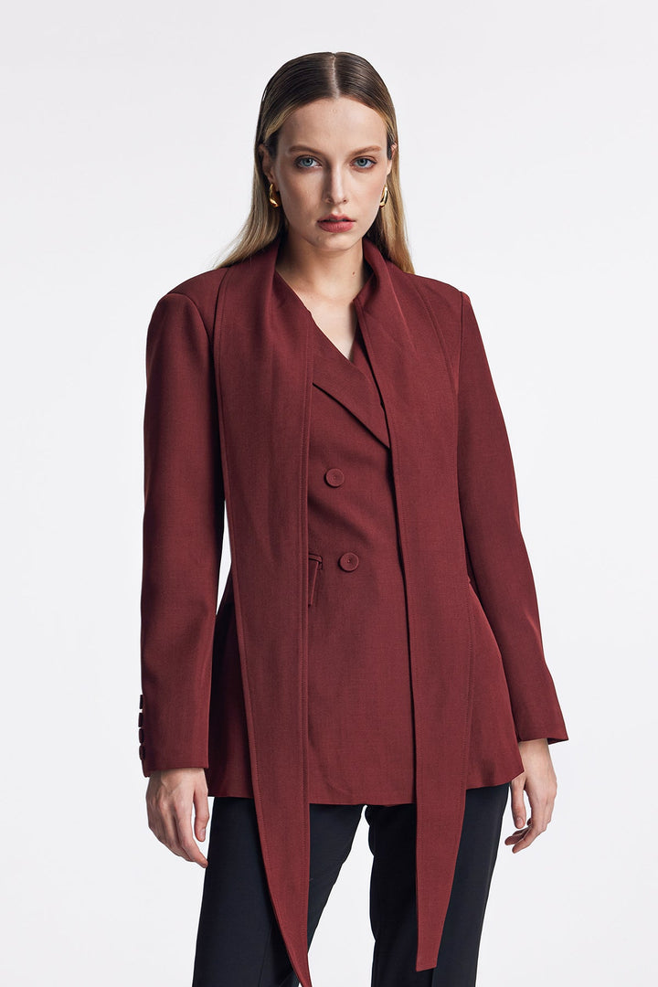 Acsah Shawl Fringe Blazer - Celestia Couture