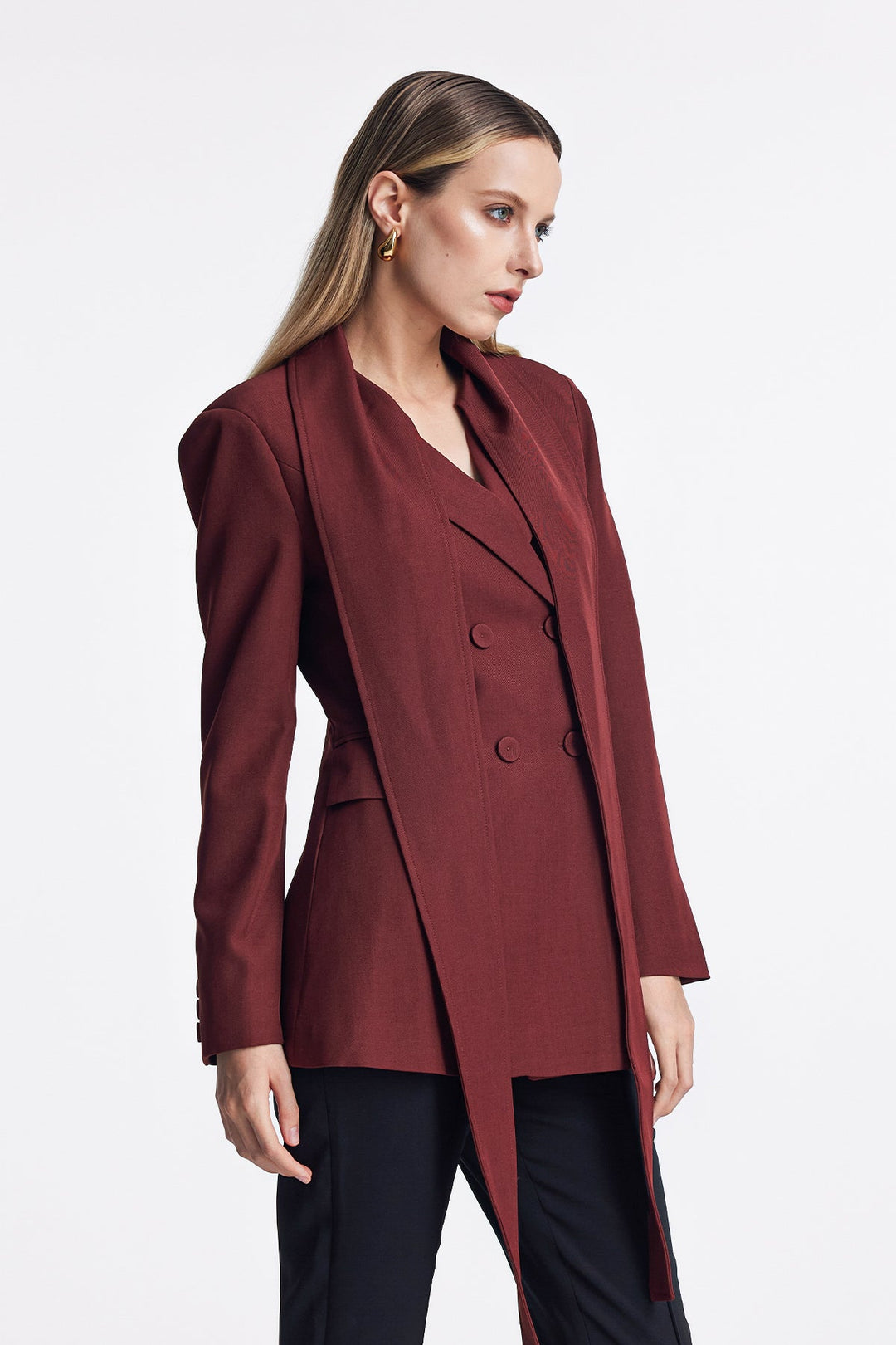 Acsah Shawl Fringe Blazer - Celestia Couture