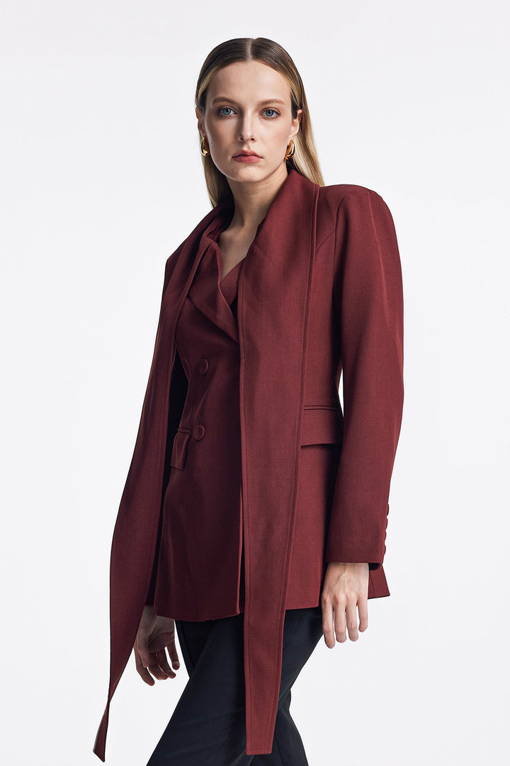 Acsah Shawl Fringe Blazer - Celestia Couture