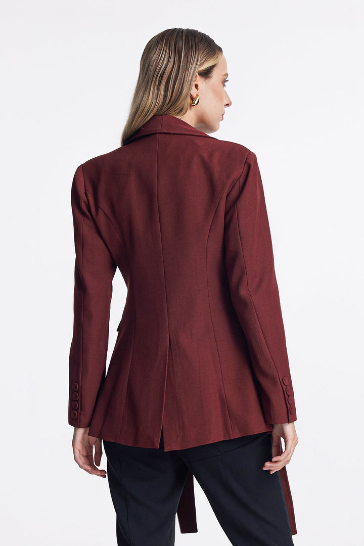 Acsah Shawl Fringe Blazer - Celestia Couture