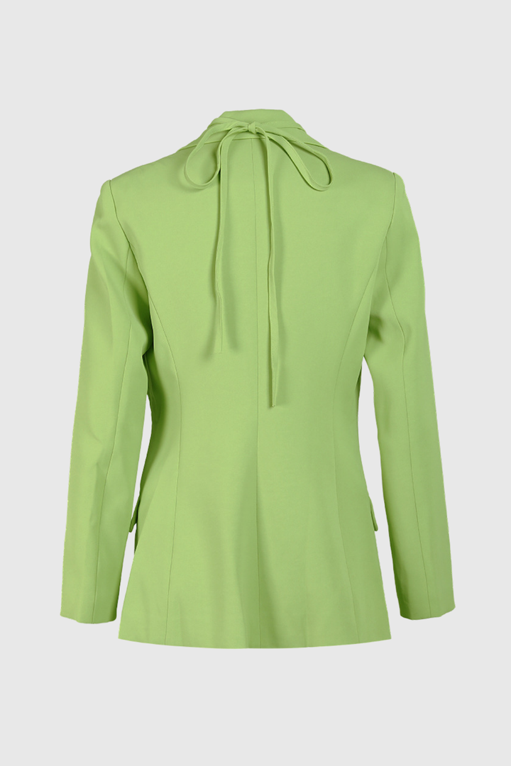 Adley Cross Plunge Split Blazer - Celestia Couture