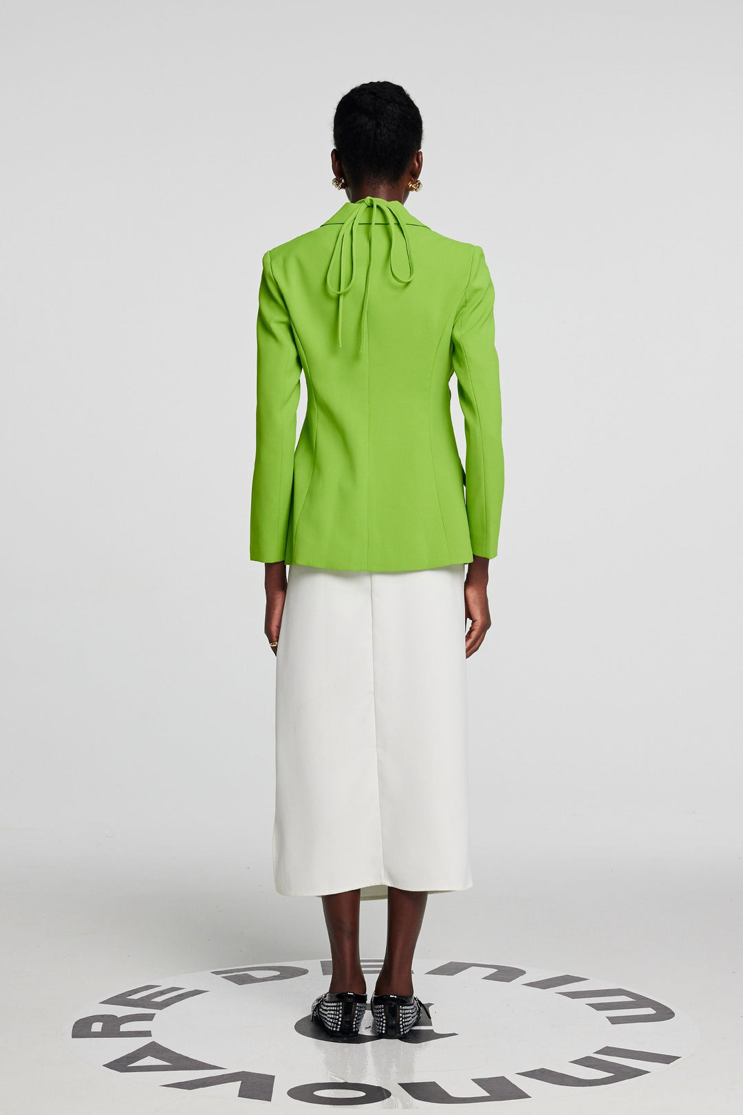 Adley Cross Plunge Split Blazer - Celestia Couture