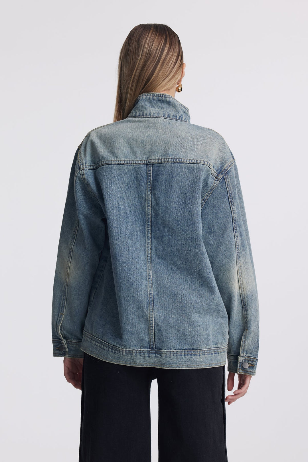 Aegle Deconstruct Asymmetric Denim Jacket