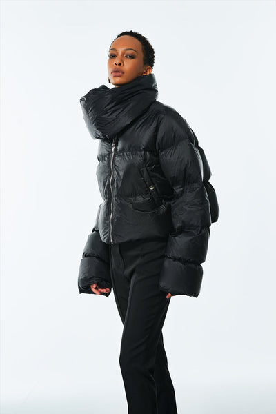 Ai Stand Collar Short Cotton Jacket