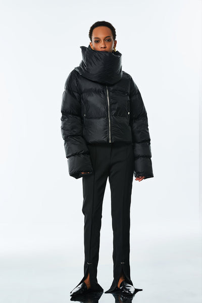 Ai Stand Collar Short Cotton Jacket