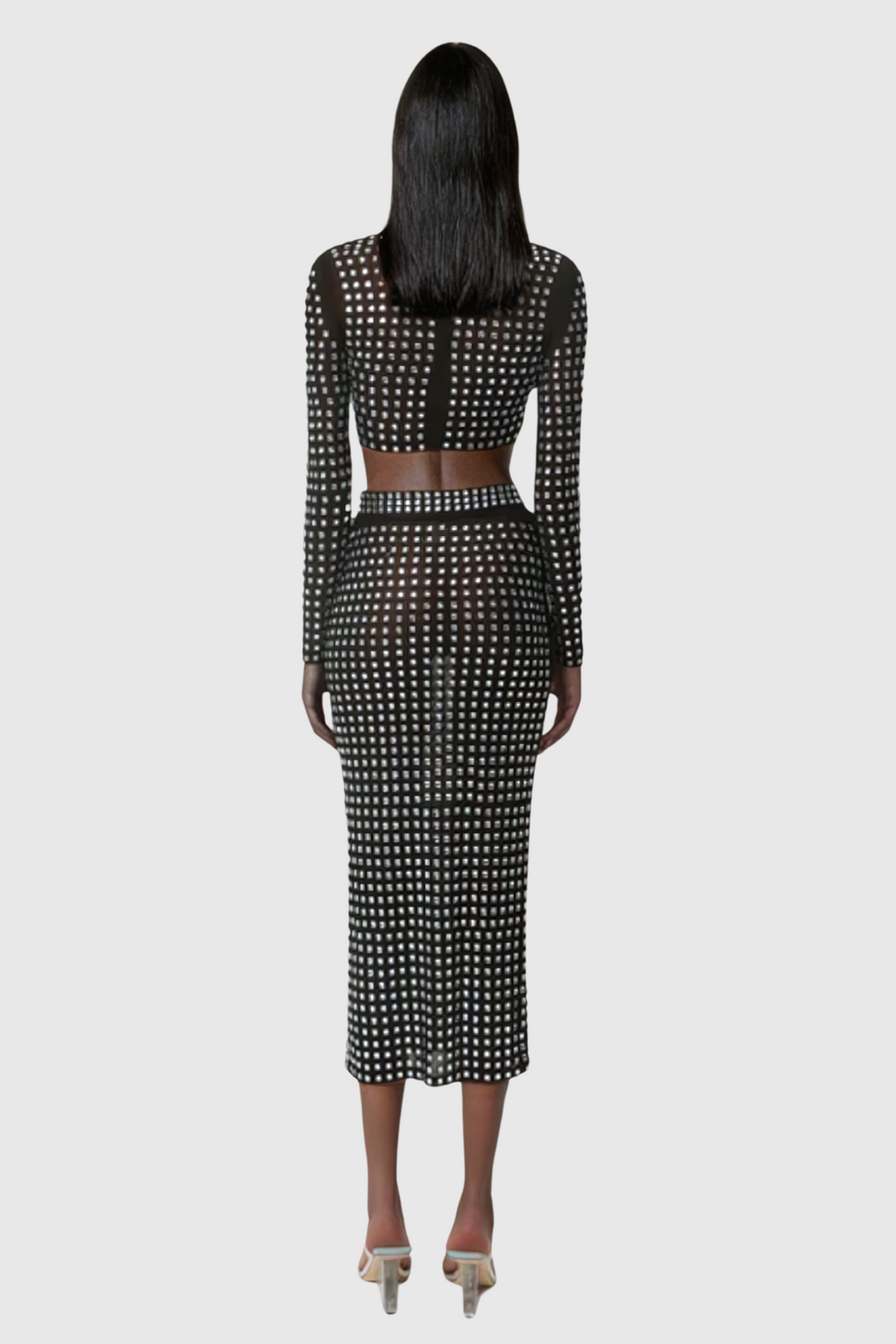 Aida Rhinestone Bodycon Set - Celestia Couture