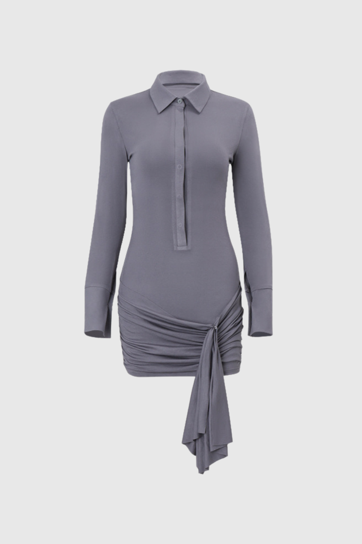 Akande Ruch Lace Up Bodycon Mini Dress - Celestia Couture