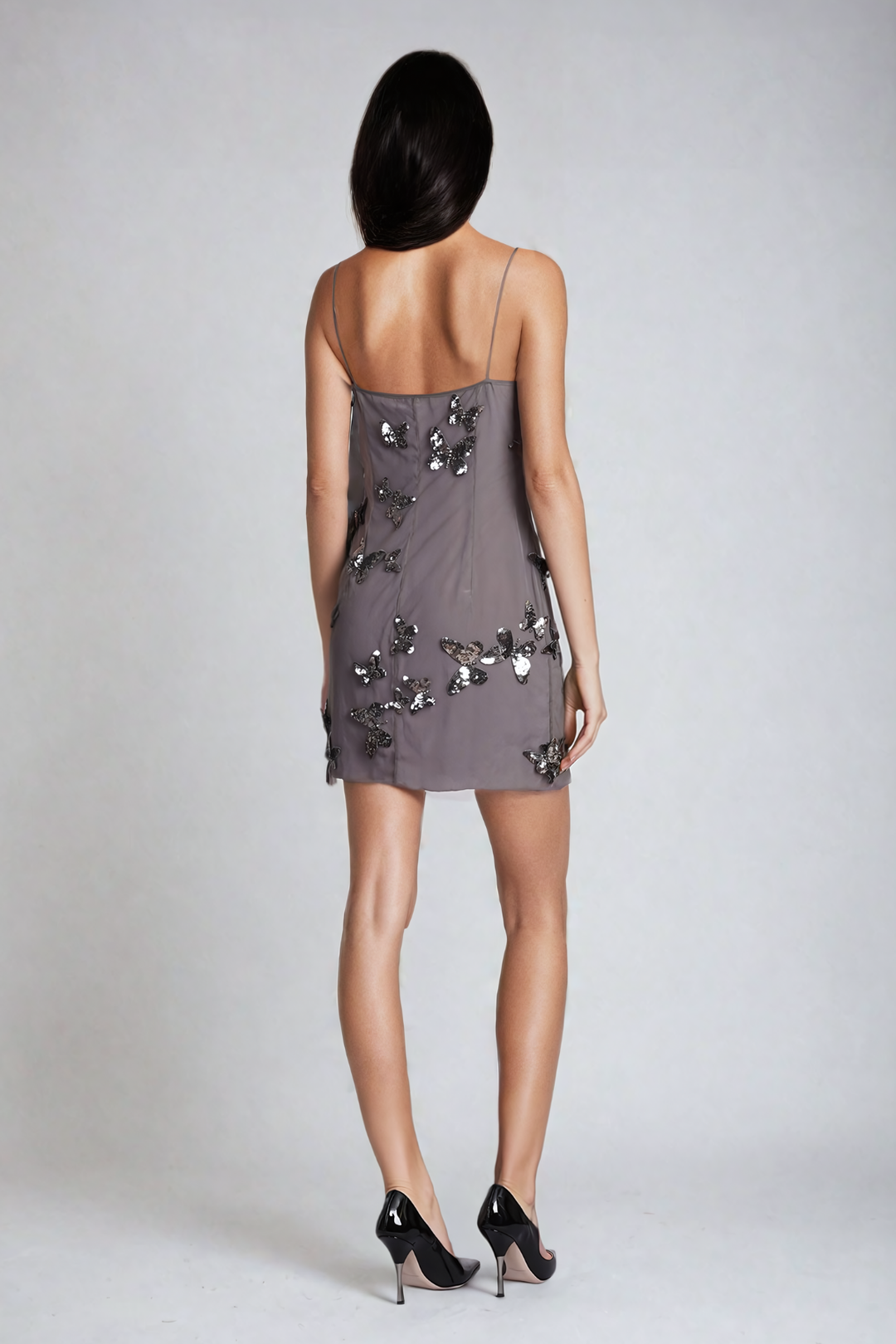 Aldis Butterfly Spaghetti Mini Dress - Celestia Couture