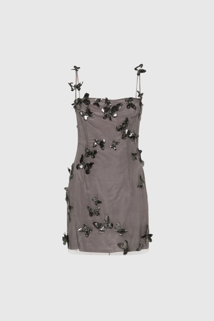 Aldis Butterfly Spaghetti Mini Dress - Celestia Couture