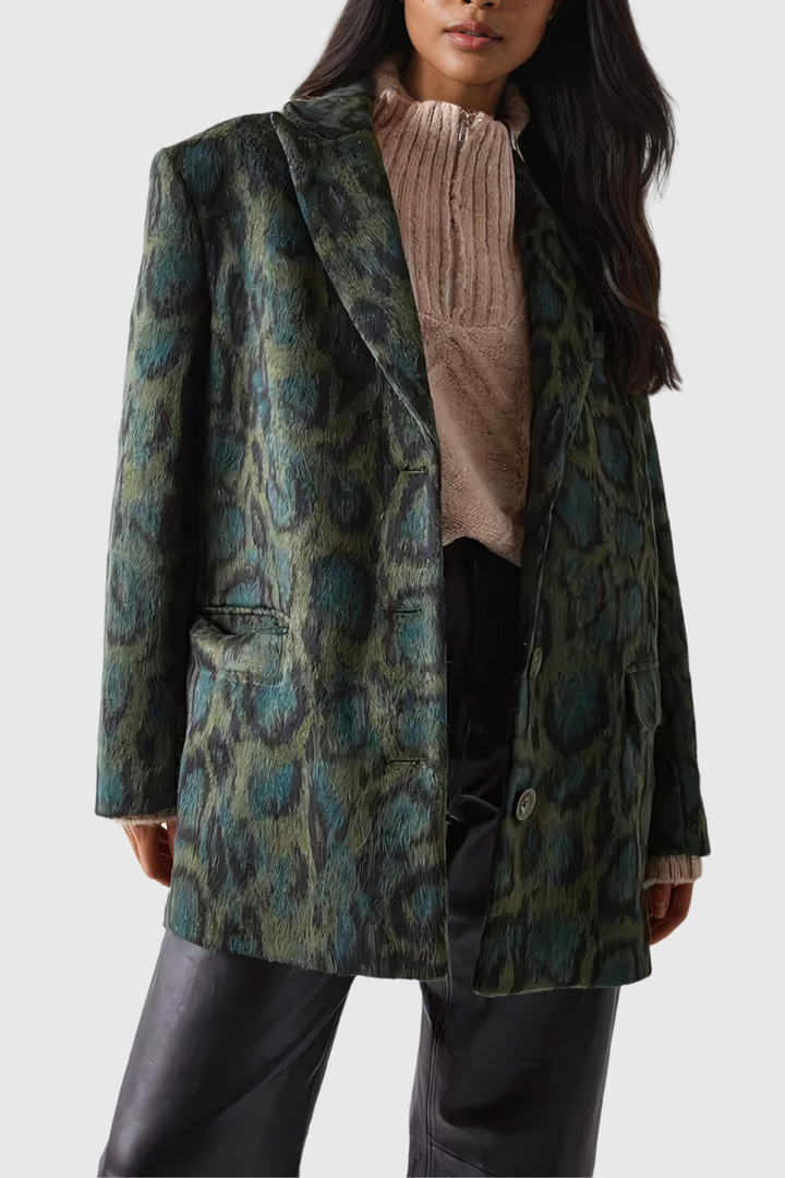Aldrich Leopard Lapel Blazer - Celestia Couture
