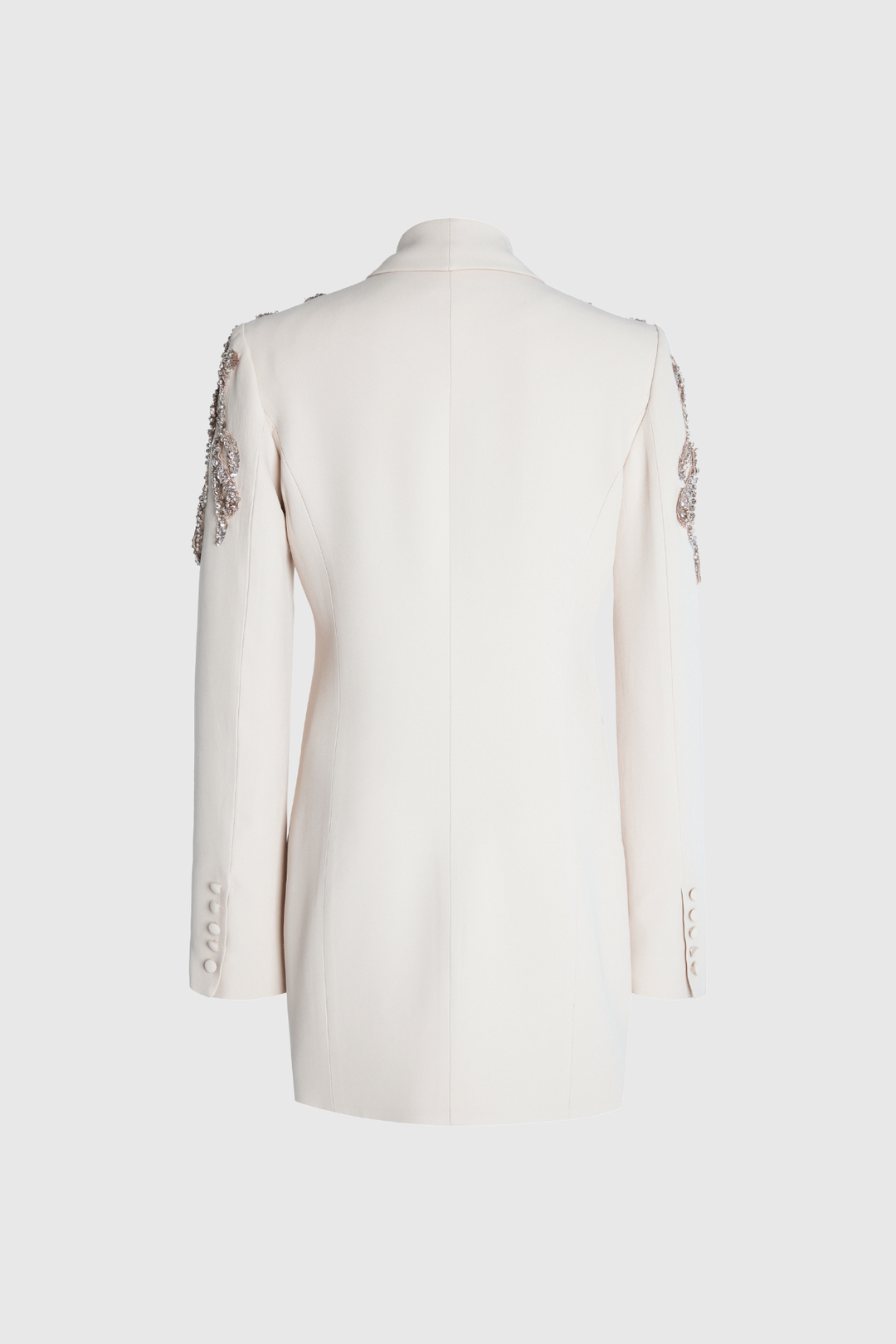 Alliance Rhinestone Ruch Plunge Blazer Mini Dress - Celestia Couture
