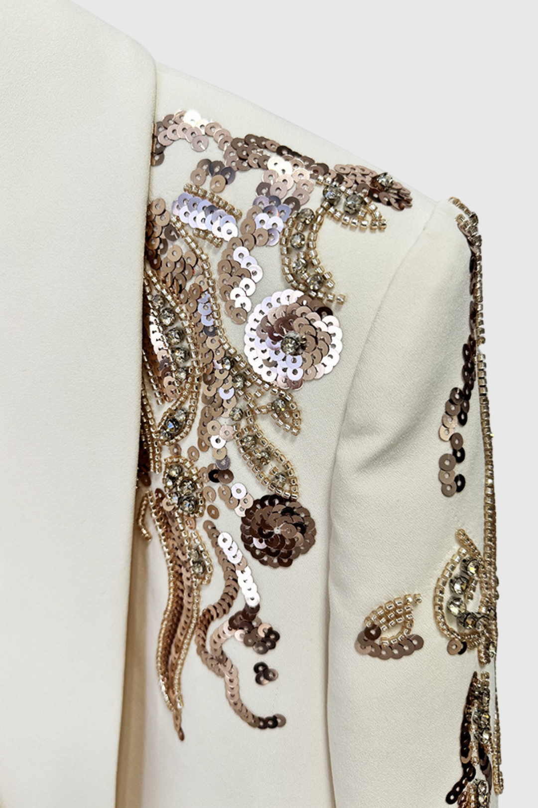 Alliance Rhinestone Ruch Plunge Blazer Mini Dress - Celestia Couture