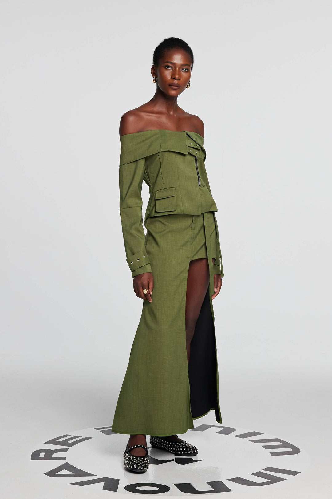 Allie High Split Maxi Skirt - Celestia Couture
