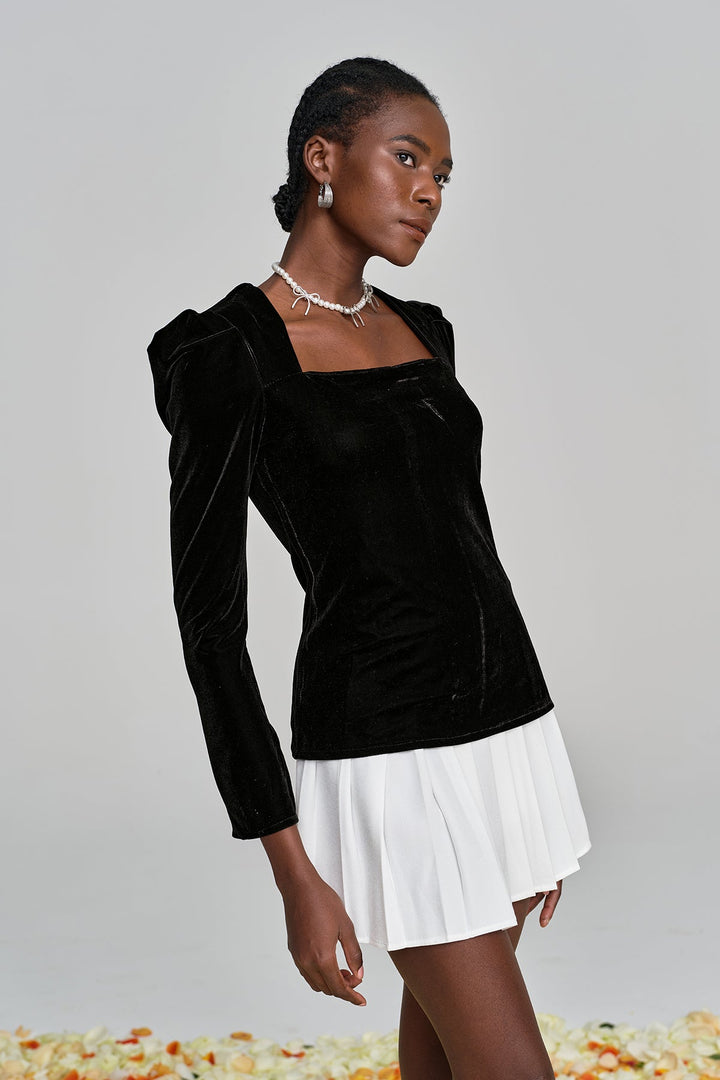 Alvarado Pearl Split Ruffle Skirt Set - Celestia Couture