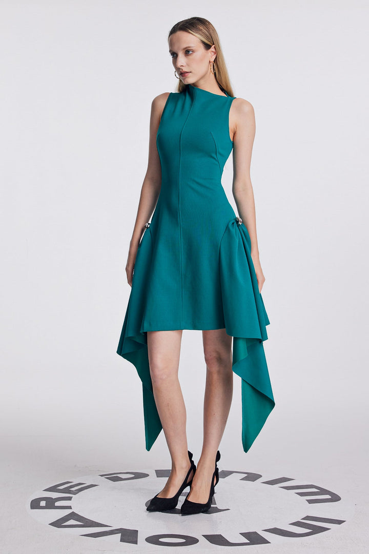 Amato Sleeveless Fringe Mini Dress - Celestia Couture