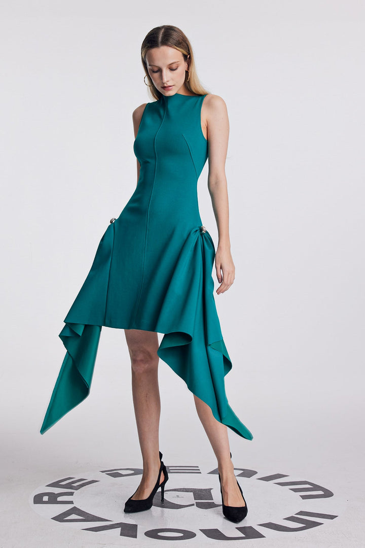 Amato Sleeveless Fringe Mini Dress - Celestia Couture