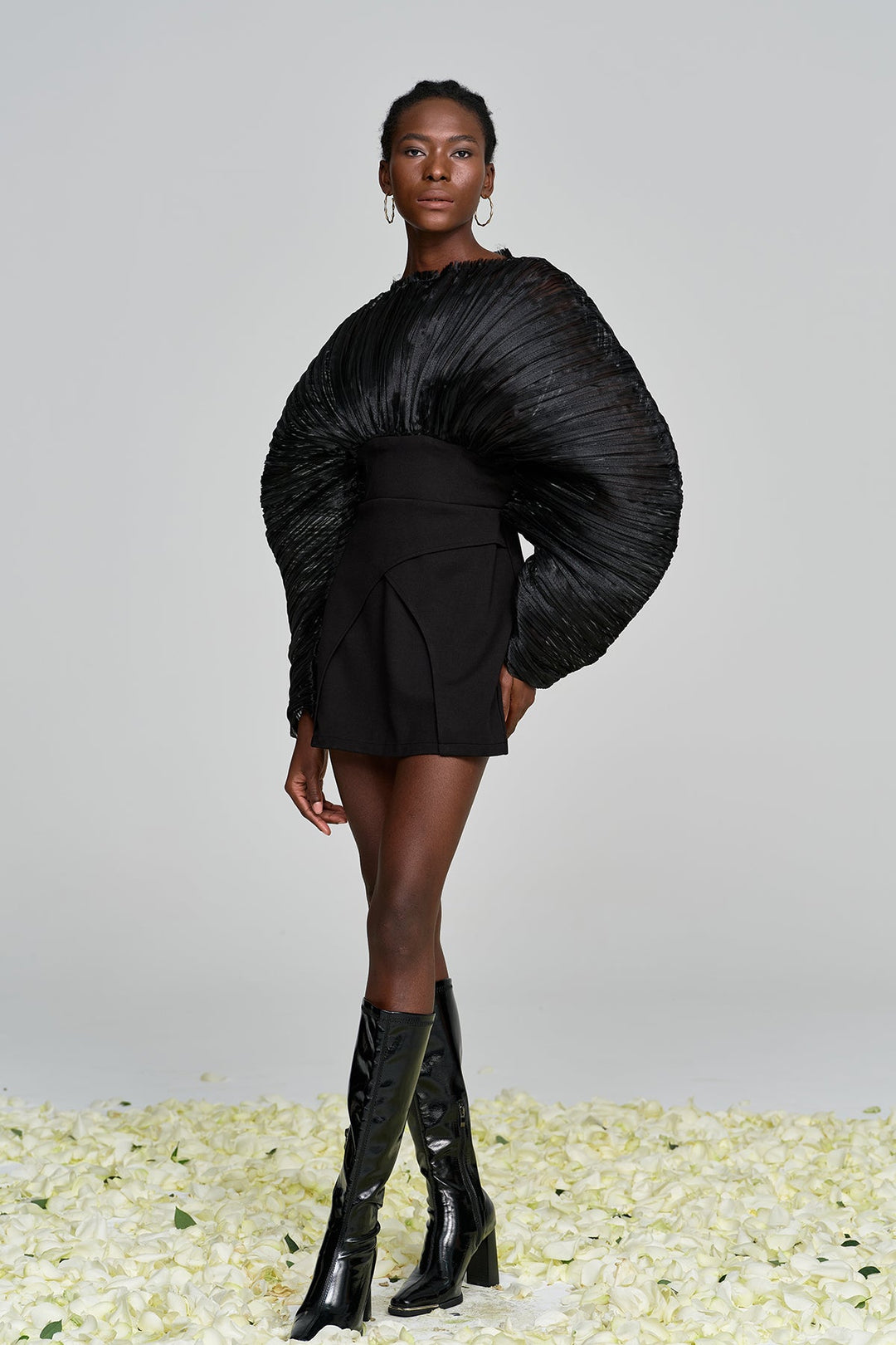 Amayeta Mesh Ruch Mini Dress - Celestia Couture