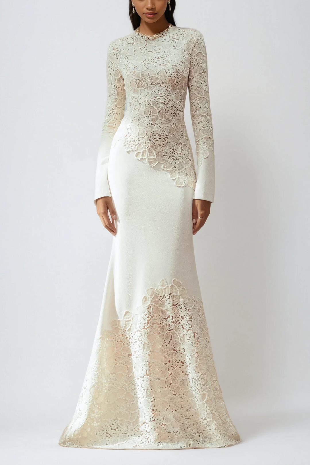 Ambroise Embroidered Sequin Maxi Dress - Celestia Couture