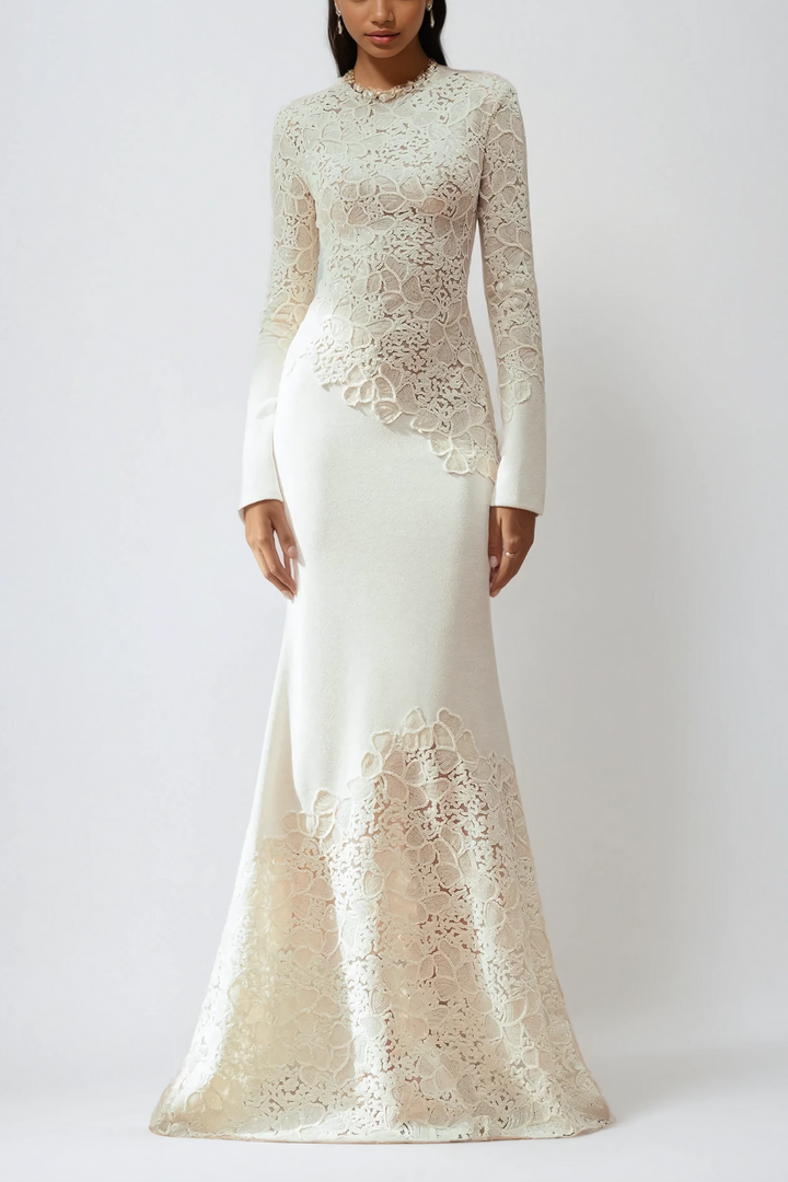 Ambroise Embroidered Sequin Maxi Dress - Celestia Couture