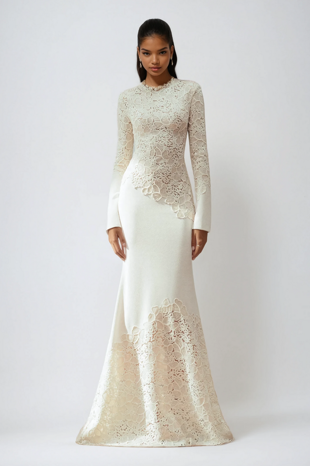 Ambroise Embroidered Sequin Maxi Dress - Celestia Couture