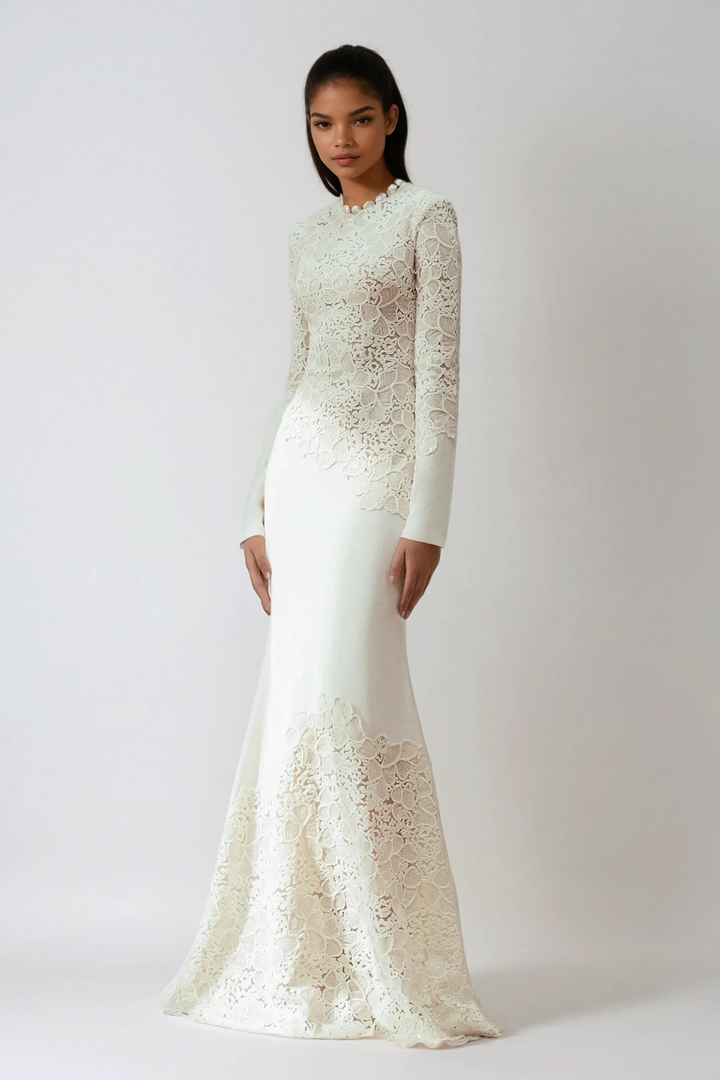 Ambroise Embroidered Sequin Maxi Dress - Celestia Couture