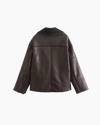 Amelia Leather Jacket - Brown