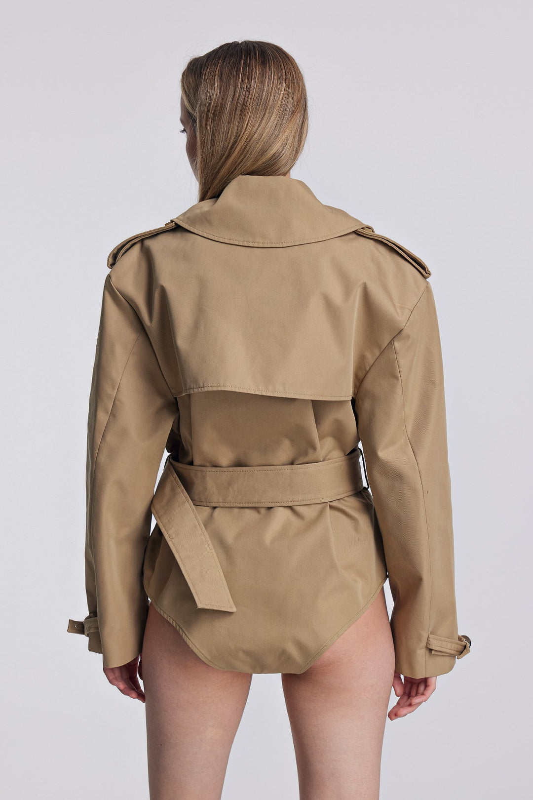Amrita Buckle Lapel Button Blazer Bodysuit - Celestia Couture