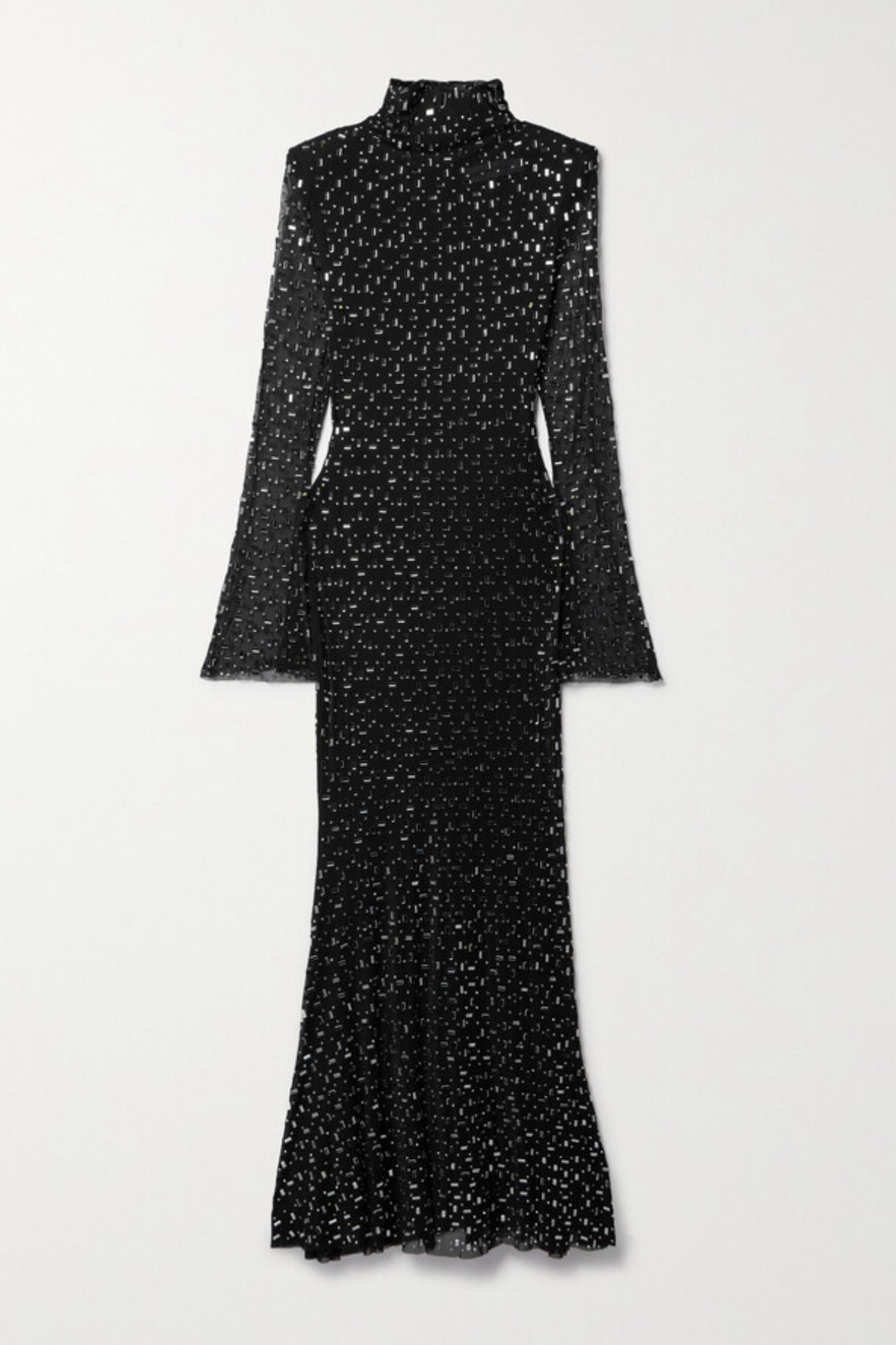 Andie Rhinestone Bodycon Long Sleeves Maxi Dress - Celestia Couture