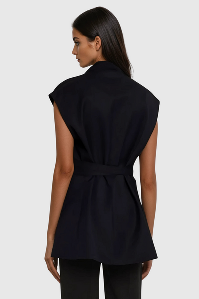 Andolina Cross Sleeveless Buckle Blazer