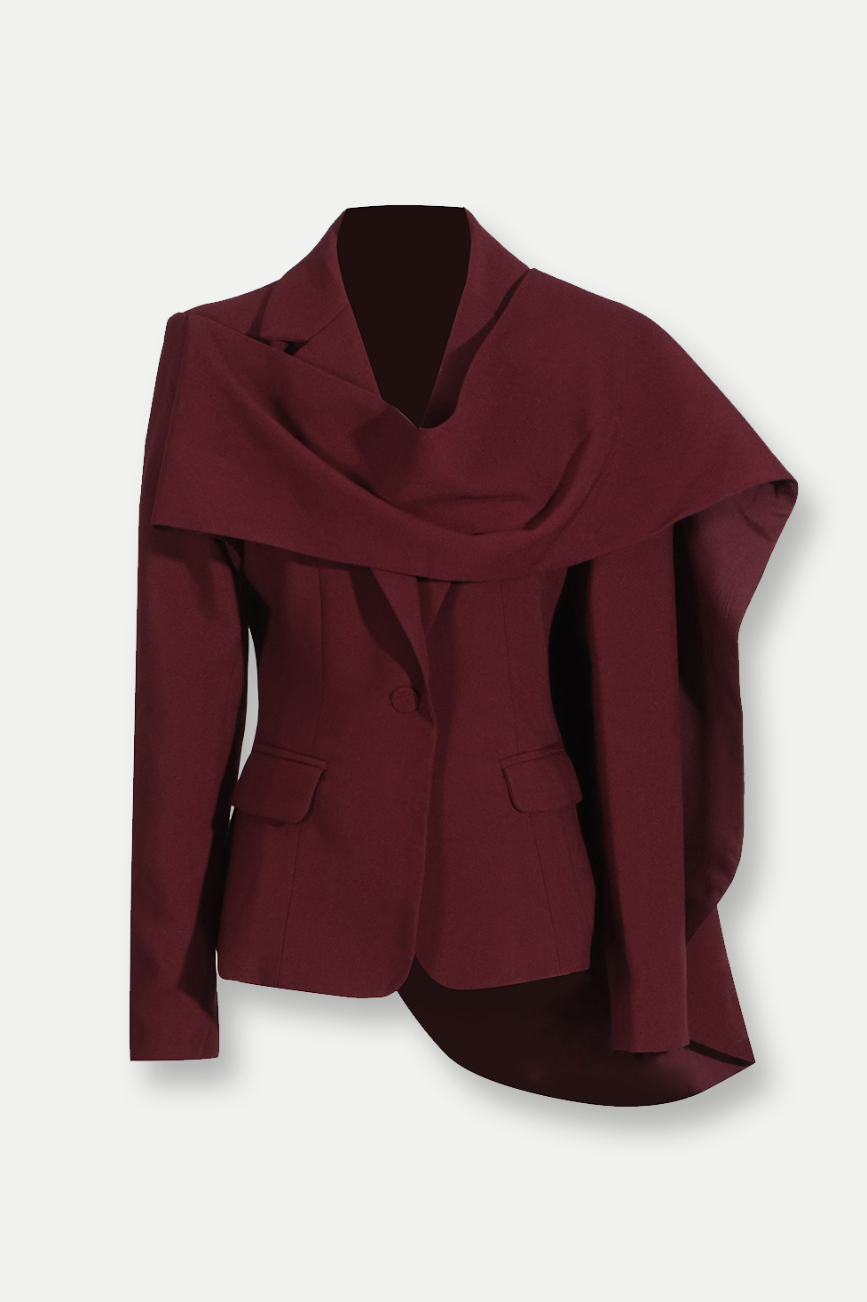 Arlene Shawl Plunge Blazer - Celestia Couture