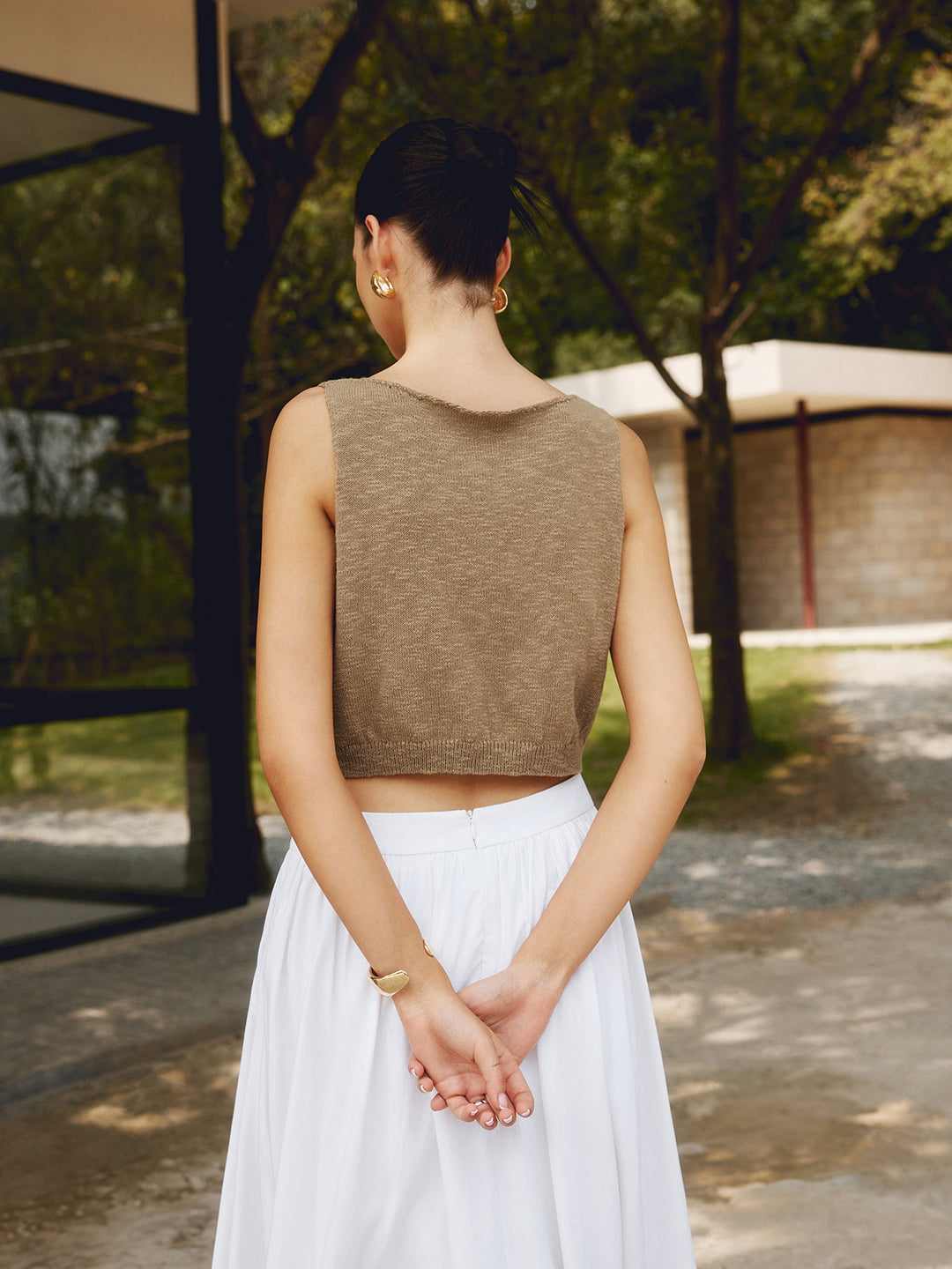 Cotton Blends Crop Top - Celestia Couture