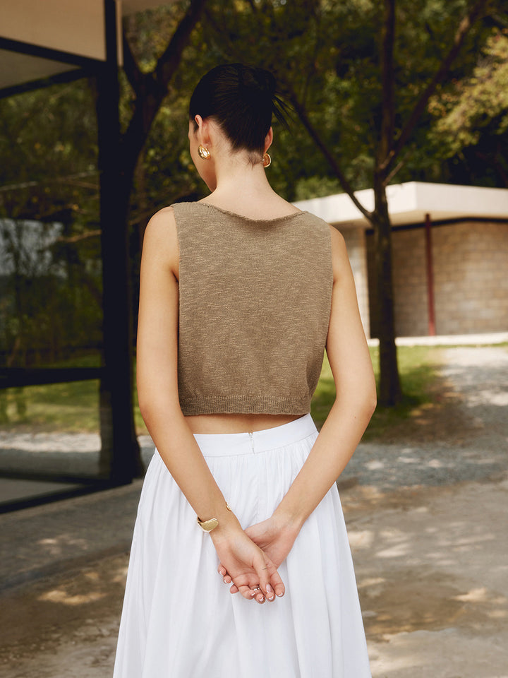 Cotton Blends Crop Top - Celestia Couture
