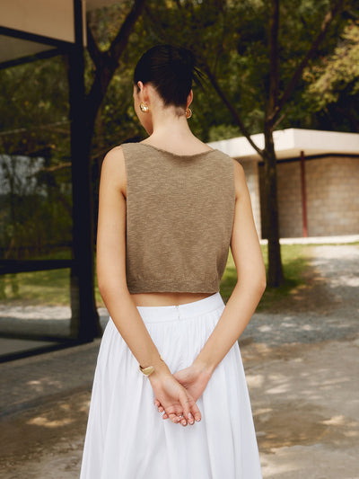 Cotton Blends Crop Top - Celestial Couture
