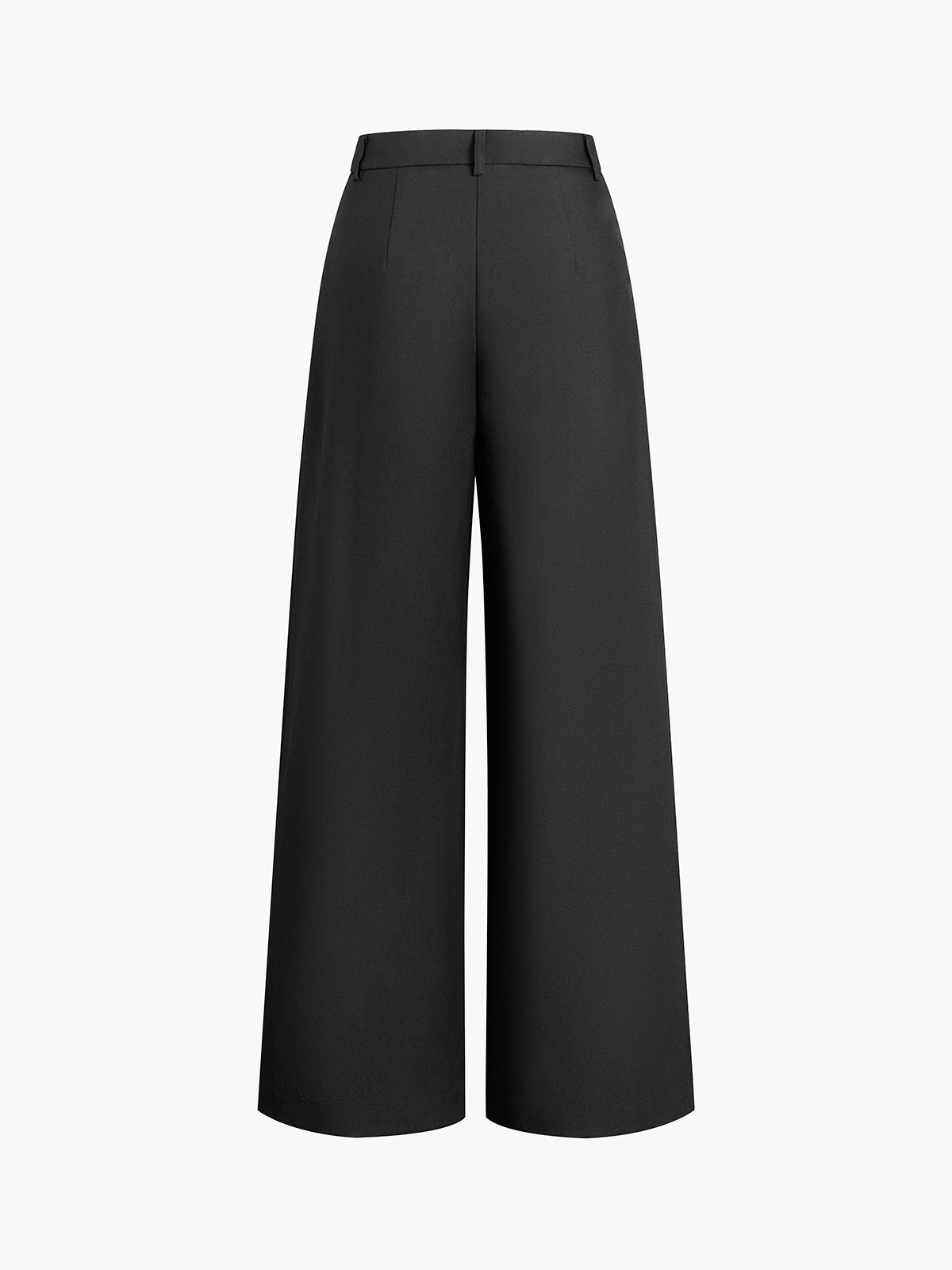 Solid Wide Leg Pants Without Belt - Celestial Couture