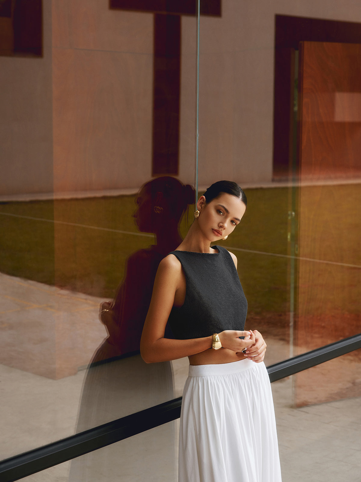 Cotton Blends Crop Top - Celestial Couture