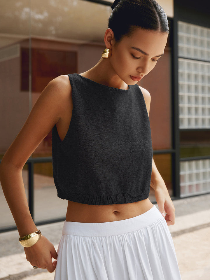 Cotton Blends Crop Top - Celestia Couture