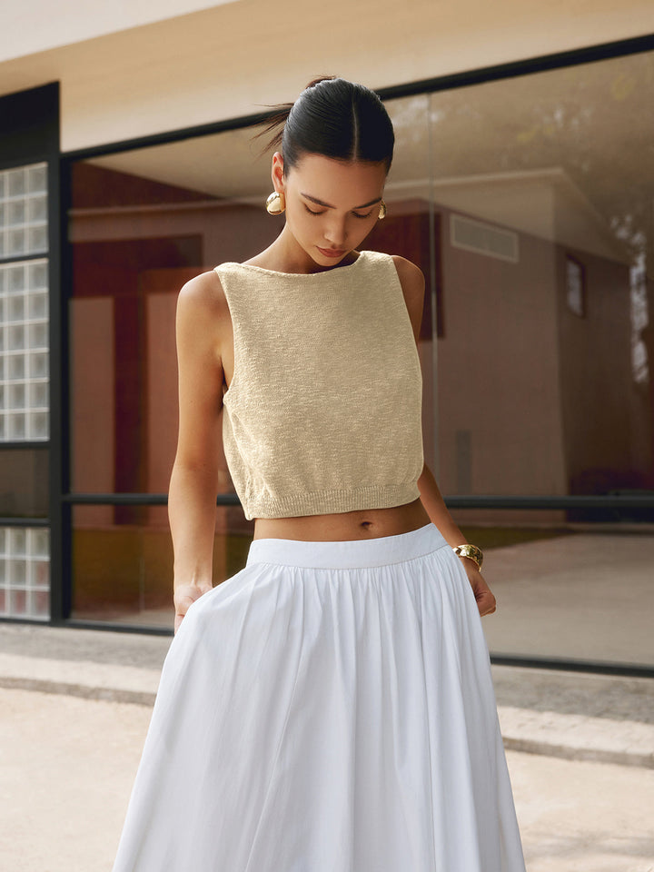 Cotton Blends Crop Top - Celestia Couture