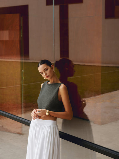 Cotton Blends Crop Top - Celestial Couture