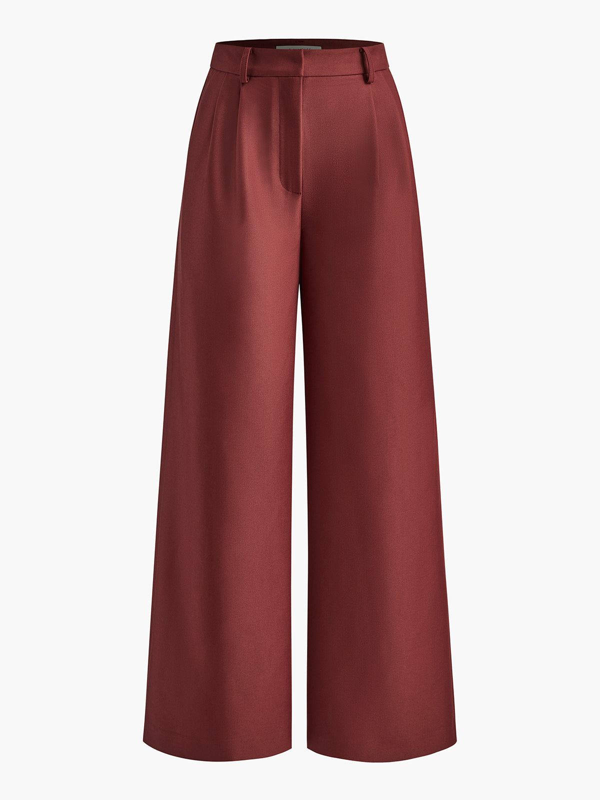 Solid Wide Leg Pants Without Belt - Celestial Couture