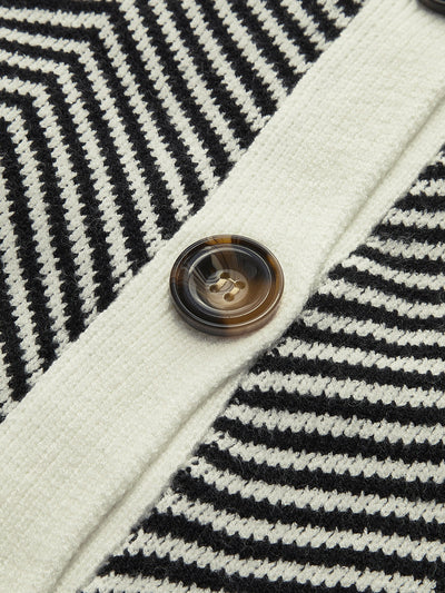 Oversized Herringbone Cardigan