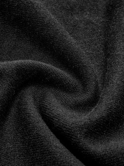 Plain Pleated Sweater Short Dress