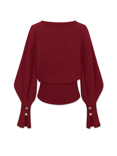Bell Sleeve Cinched Sweatshirt