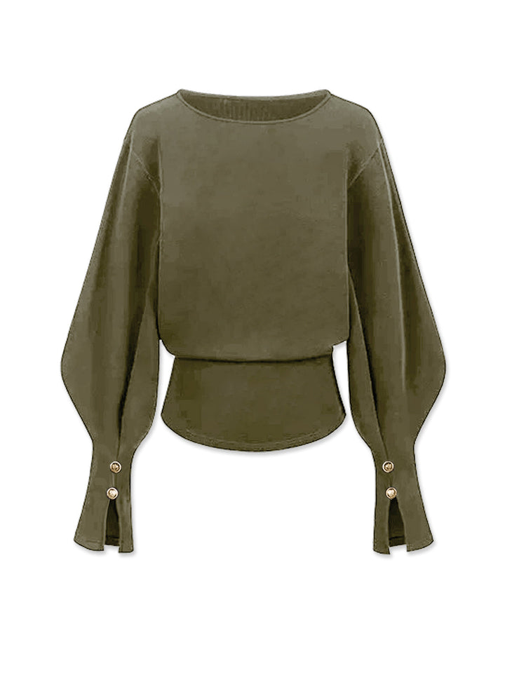 Bell Sleeve Cinched Sweatshirt