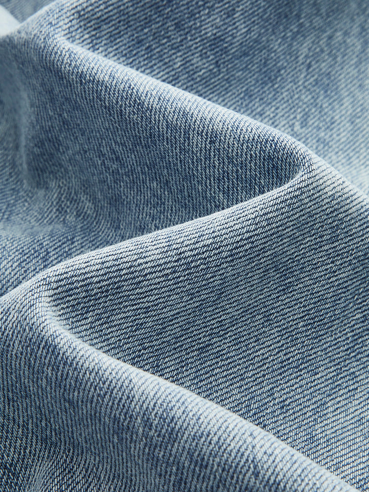 Asymmetric Waist Wide-Leg Jeans