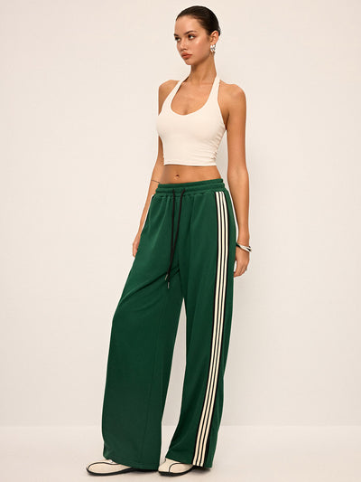 Side Stripe Wide-Leg Sweatpants